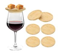 sourcing map Tapas de charcutería para copas de vino, 4 pulgadas, 6 unidades