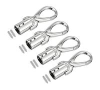 sourcing map Tapas de Extremos de Cordón, 4uds 0.55"/14mm Extremo Tapa Barril Cuentas Terminadores Cordón Búsqueda para Borla Joyería Fabricación Bolso Correa Bricolaje, Plateado Tono