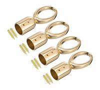 sourcing map Tapas de Extremos de Cordón, 4uds 0.71"/18mm Extremo Tapa Barril Cuentas Terminadores Cordón Búsqueda para Borla Joyería Fabricación Bolso Correa Bricolaje, Dorado Tono