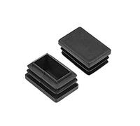 sourcing map Tapas De Plástico rectangulares de extremo plástico para pata de muebles, silla, mesa 30mm x 20mm 12 Piezas