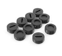 sourcing map Tapas de Portaescobillas de Carbón de Rosca Macho 14mm Diámetro, 10 Piezas Negro