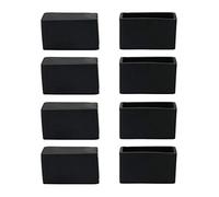 sourcing map Tapas de Silla de Goma Cubierta de Los Pies, Protector de Piso Deslizante para Muebles, 8Pcs 20 x 40 mm tamaño Interior, Reduce el Ruído Prevenir Arañazos