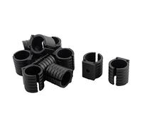 sourcing map Tapas De Silla De Plástico del Tubo En Forma De U Pastillas De Abrazadera De Pie Se Desliza Negras Colocar 19mm Diám 10Pcs