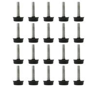 sourcing map Tapas Tapas niveladoras protectoras deslizante protectoras del suela para patas pies de muebles mesas sillas escritorios armarios bancos de M6 x 24 x 18mm 20 pcs M6x24x18mm