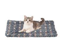 sourcing map Tapete de cama para perro y gato, suave forro polar coral para mascotas con bonito estampado de estrellas, cama cálida y lavable para mascotas de 21 x 14 pulgadas (gris oscuro), diseñada