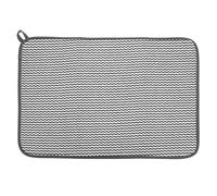 sourcing map Tapete de secado de platos de microfibra, 20 x 15 pulgadas, patrón de ondas, absorbente para encimeras de cocina, fregaderos, escurridores, máquina de café, color blanco