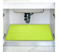 sourcing map Tapete impermeable para debajo del fregadero para cocina, 34 x 22 pulgadas, silicona para debajo del fregadero, tapete organizador para cocina, baño, gabinete de alimentación de mascotas,