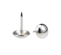 sourcing map Tapicería Clavos Tachuela 11mm Cabeza Diámetro Inoxidable Acero Redondo Pulgar Empuje Pasadores para Muebles Sofá Cabeceros, 50 Piezas