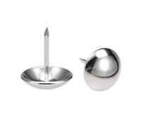 sourcing map Tapicería Clavos Tachuela 19mm Cabeza Diámetro Inoxidable Acero Redondo Pulgar Empuje Pasadores para Muebles Sofá Cabeceros, 60 Piezas