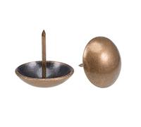 sourcing map Tapicería Clavos Tachuela 25mm Cabeza Diámetro Antiguo Redondo Pulgar Empuje Pasadores Cobre Tono para Muebles Sofá Cabeceros, 100 Piezas
