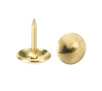 sourcing map Tapicería Clavos Tachuelas 10mm Diámetro 11mm Altura Redonda Pulgar Empuje Pasadores Dorado Tono para Muebles Sofá Cabeceros, 50 Piezas