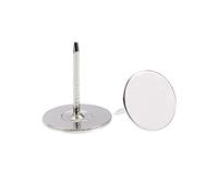 sourcing map Tapicería Clavos Tachuelas 19mmx25mm Plana Cabeza Muebles Clavos Plateado Tono para Muebles Sofá Cabeceros, 20 Piezas