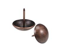 sourcing map Tapicería Clavos Tachuelas 25mm Cabeza Diámetro Antiguo Redondo Pulgar Empuje Pasadores Cobre Tono para Muebles Sofá Cabeceros, 40 Piezas