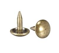 sourcing map Tapicería Clavos Tachuelas 6mm Diámetro 8mm Altura Antiguo Redondos Pulgar Presión Alfileres Bronce Tono para Muebles Sofá Cabeceras, 150 Piezas