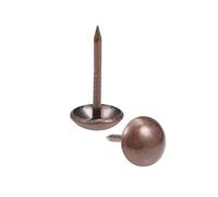 sourcing map Tapicería Clavos Tachuelas 9mm Cabeza Diámetro Antiguo Redondo Pulgar Empuje Pasadores Cobre Tono para Muebles Sofá Cabeceros, 100 Piezas