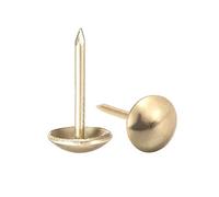 sourcing map Tapicería Clavos Tachuelas 9mm Diámetro 17mm Altura Redonda Pulgar Empuje Pasadores Dorado Tono para Muebles Sofá Cabeceros, 50 Piezas