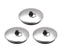 sourcing map Tapón de drenaje de goma para fregadero de 57 mm con anillo para bañera, cocina, baño, 3 unidades