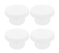 sourcing map Tapón de goma de silicona blanco suave y flexible para agujeros de 14-15 mm, 4 piezas