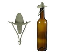 sourcing map Tapón de vino de silicona con sombrero de vaquero con pico, reutilizable, divertido tapón de vino hermético a prueba de fugas, tapón de botella de vidrio novedoso para bar fiesta de