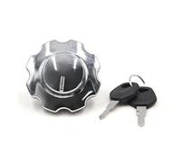 sourcing map Tapón Del Depósito De Gasolina Para Moto CG125 2 Llaves | 70mm, Metal Plateado, Para ZJ125