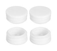 sourcing map Tapón redondo de plástico de 40 mm, 4 piezas de tapa de tubo blanco de plástico, inserto deslizante para tubos de metal, valla, mesa, sillas, muebles