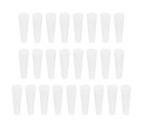 sourcing map Tapones cónicos de goma de silicona de 5 mm a 9 mm, tapones sólidos para tubos de ensayo, color blanco, translúcido, para laboratorio y hogar, 50 unidades