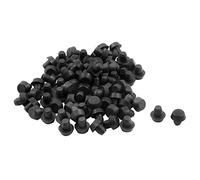 sourcing map Tapones De Agujero Protectores Pierna Casa Silla De Plástico Negro 6mm Diámetro 80Pcs