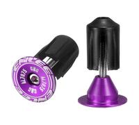 sourcing map Tapones de aluminio para manillar de bicicleta, 24-35 mm, ajuste expansible, bloqueo con tornillo para bicicleta de piñón fijo, color morado