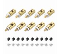 sourcing map Tapones de enlace de brazo servo de conexión, varilla de empuje con tuerca y tornillo para avión RC, D4 x 1,6 mm, D5 x 3 mm, 10 unidades