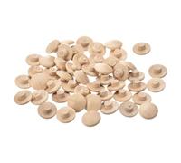 sourcing map Tapones de Madera, 25 Unidades de 13 X 5 mm - Tapones de Madera de Haya con Cabeza Redonda, Cubiertas para Agujeros de Tornillos, Decoración de Madera para Escaleras