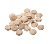 sourcing map Tapones de Madera, 25 Unidades de 20 X 15 mm - Tapones de Madera de Haya con Cabeza Redonda, Cubiertas para Agujeros de Tornillos, Decoración de Madera
