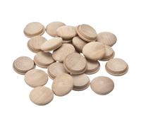 sourcing map Tapones de Madera, 50 Unidades de 25 X 20 mm - Tapones de Madera de Haya con Cabeza Redonda, Cubiertas para Agujeros de Tornillos, Decoración de Madera