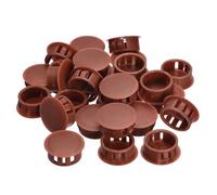 sourcing map Tapones de plástico de 20 mm (25/32 pulgadas), 26 piezas de panel tipo empotrado, cierre a presión, tapones de bloqueo para muebles, paneles de tapas de extremo, color rojo