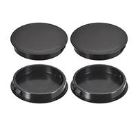 sourcing map Tapones de plástico para agujeros de 60 mm, 4 piezas de panel de tipo empotrado, tapones de bloqueo redondos para paneles de tapas de extremo de muebles, color negro