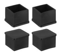 sourcing map Tapones de plástico para patas de muebles, 4 piezas de 30 x 30 mm, tapas rectangulares para patas de silla, tapas protectoras para extremos de pies de muebles, protectores de suelo para