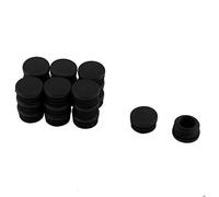 sourcing map - Tapones de plástico para Tubos de 22 mm de diámetro, 20 Unidades, Color Negro