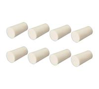 sourcing map Tapones de silicona perforados color beige de 14-18 mm para tapón de tubo de ensayo de matraz 8 piezas