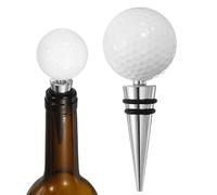 sourcing map Tapones de vino de pelota de golf, tapones reutilizables para botellas de vino, herméticos, a prueba de fugas, para golf, bar, hogar, cocina, botella de champán, regalo decorativo (2