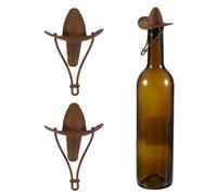sourcing map Tapones de vino de silicona con diseño de sombrero de vaquero con pico, reutilizables, divertidos, herméticos, a prueba de fugas, tapón de botella de vidrio para bar, fiesta, café