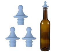 sourcing map Tapones de vino de silicona con forma de techo, reutilizables, herméticos, a prueba de fugas, ahorrador de licor con tapón de botella de cerveza para bar, fiesta de vacaciones, color azul
