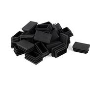 sourcing map - Tapones rectangulares para Tapones de Tubo (50 x 30 mm, 30 Unidades), Color Negro