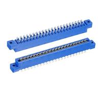 sourcing map Tarjeta Borde Conector Azul Zócalo 44 Pasadores Soldar Ojal 3,96mm Paso para Impreso PCB Circuito Placa, Arcade, Paquete de 2
