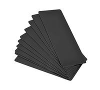 sourcing map Tarjeta de metal en blanco de 80 x 22 x 0,3 mm, placa de aluminio pintada para impresión láser de bricolaje, grabado negro, 10 unidades