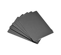 sourcing map Tarjeta de visita de metal en blanco de 100 x 60 x 0,8 mm placa de aluminio anodizado para bricolaje impresión láser grabado negro 5 piezas