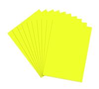 sourcing map Tarjetas de neón que brillan en la oscuridad, 40 hojas de papel fluorescente de 20 x 15 cm, 250 g/m², imprimible para fiestas, pistas de baile, suministros fantasmas, color amarillo