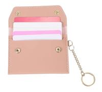 sourcing map Tarjetero de cuero para tarjetas de crédito, cartera delgada de bolsillo para mujeres y hombres con llavero desmontable, organizador multifuncional de tarjetas de identificación y