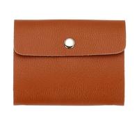 sourcing map Tarjetero de cuero para tarjetas de crédito, organizador delgado para tarjetas de identificación, protector de bolsillo con 24 ranuras para hombres y mujeres, color marrón
