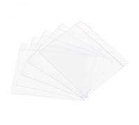 sourcing map Tarjetero de identificación horizontal PVC 14 x 12 cm con cremallera resellable impermeable, 10 unidades