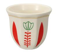 sourcing map Taza de café árabe, tazas de té de cerámica de 8.5 onzas, taza de café expreso para café con leche, capuchino, leche, oficina, hogar, fiesta, regalos, blanco/rojo, estilo H)