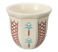 sourcing map Taza de café árabe, tazas de té de cerámica de 8.5 onzas, taza de café expreso para café con leche, capuchino, leche, oficina, hogar, fiesta, regalos, blanco/rojo, estilo E)